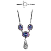 SN-3592-MT Sterling Silver Necklace With Mystic Quartz Jewelry Bali Designs Inc